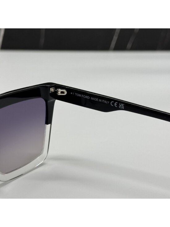 NWT Tom Ford Eden FT1110 05C Black Gray Sunglasses Authentic